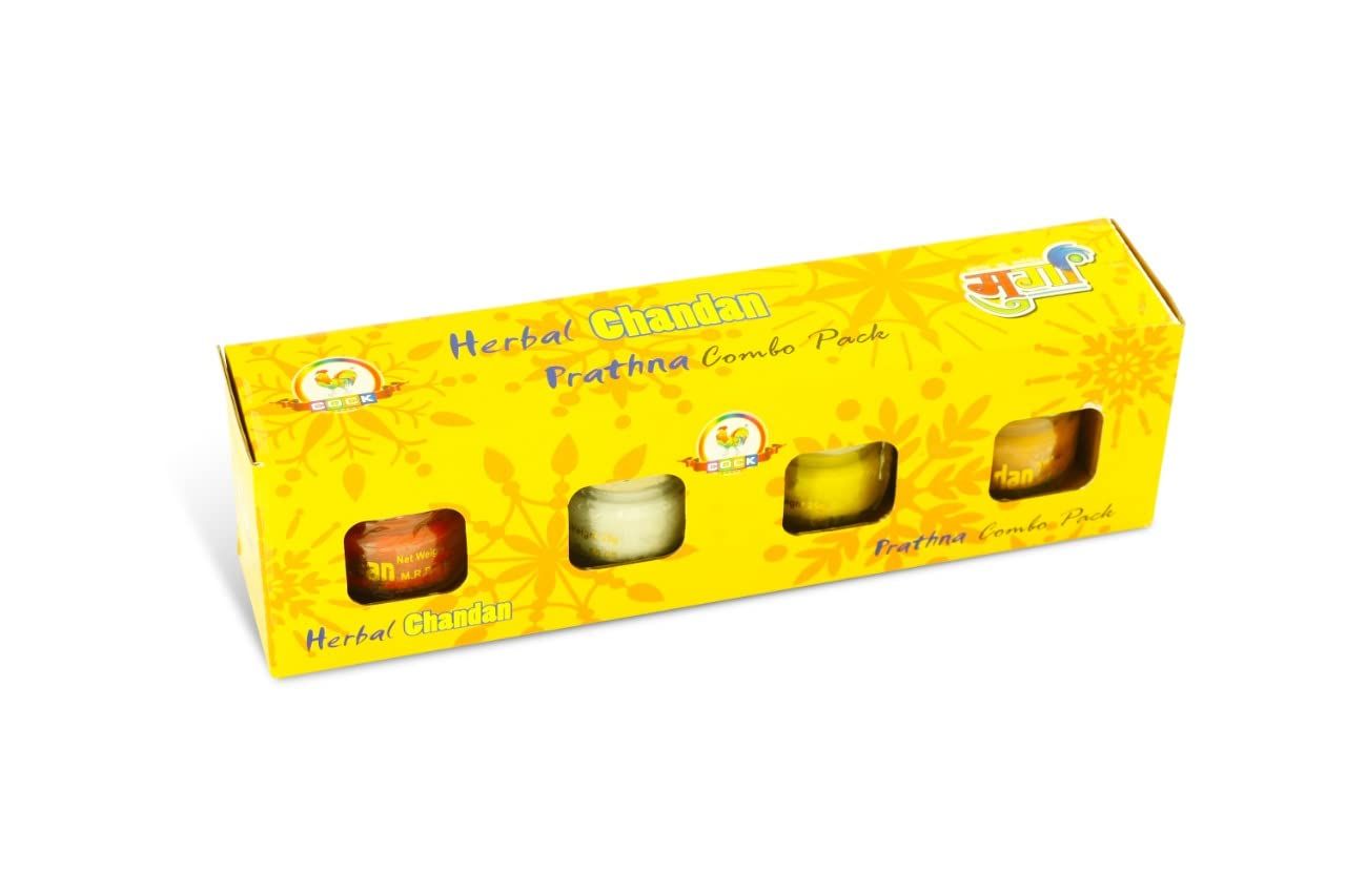 Murga Herbal Chandan Prathna Pure Scented Chandan Tilak (4 Piece Pack)